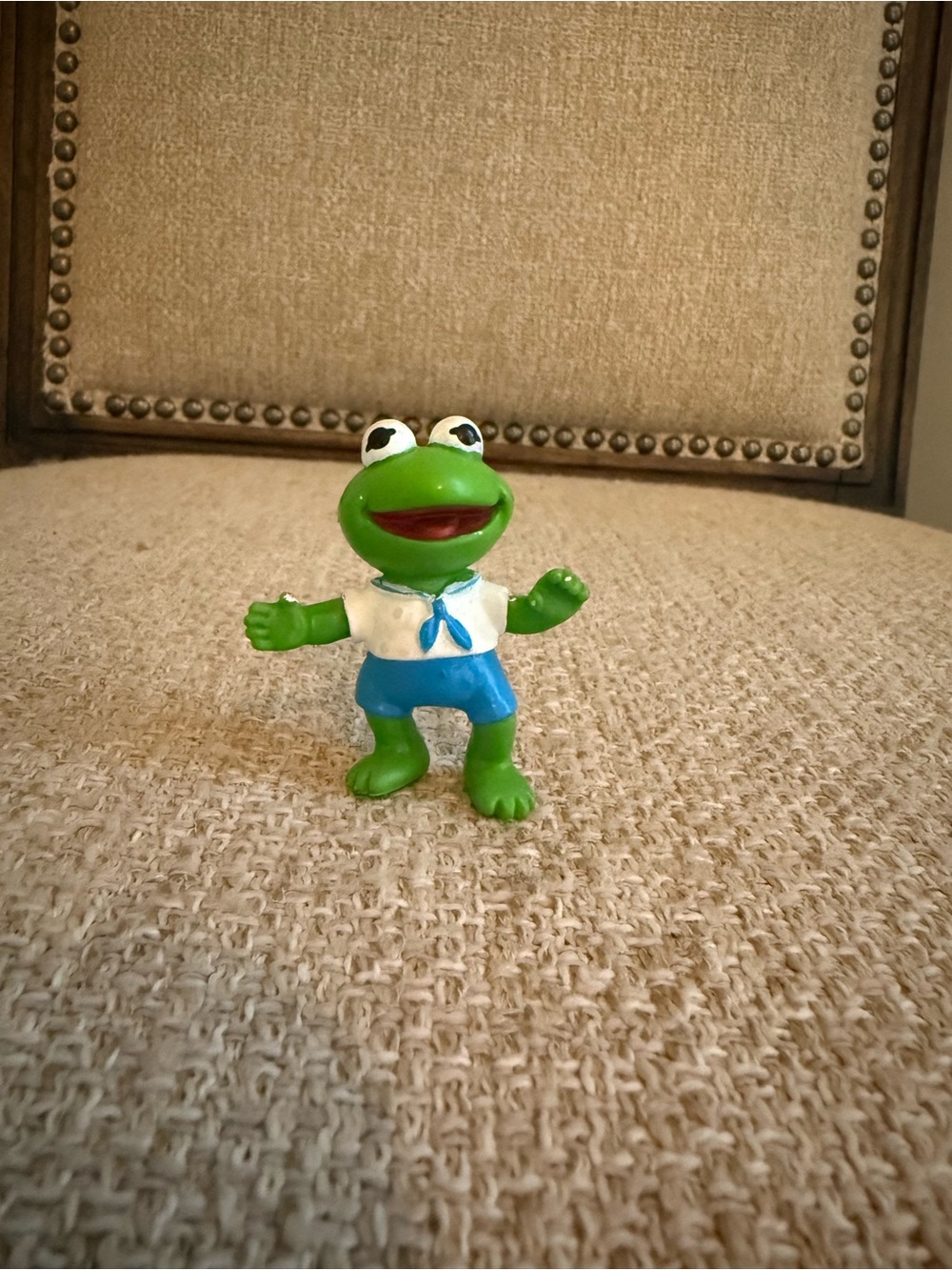 Vintage Kermit the Frog Muppet Babies 1986 PVC toy figurine